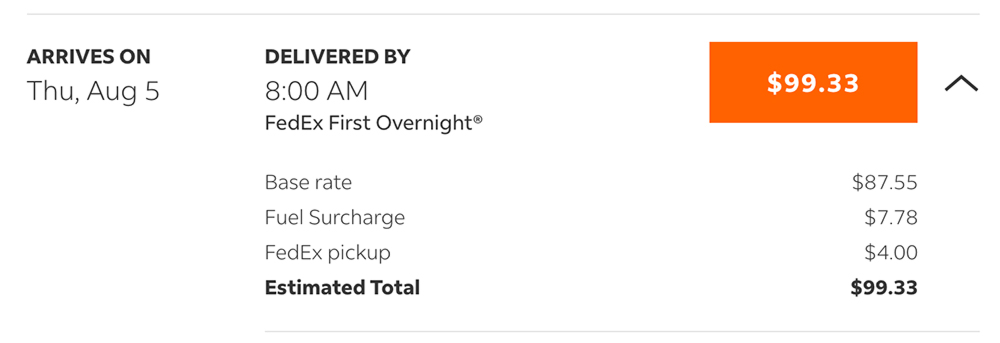 FedEx shipping rate calculator