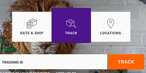 FedEx tracking option selected