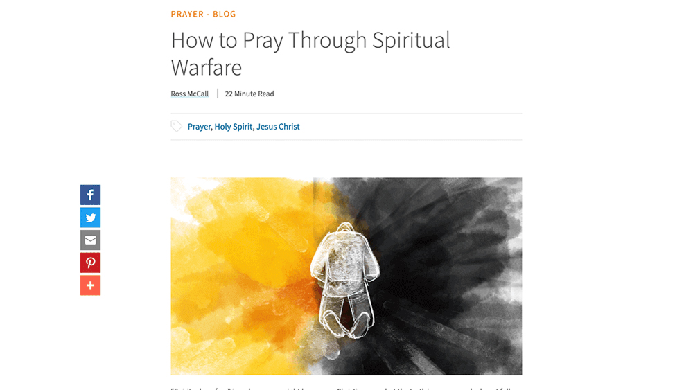 Cru.org page - How to Pray Through Spiritual Warfare