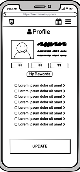 Profile wireframe