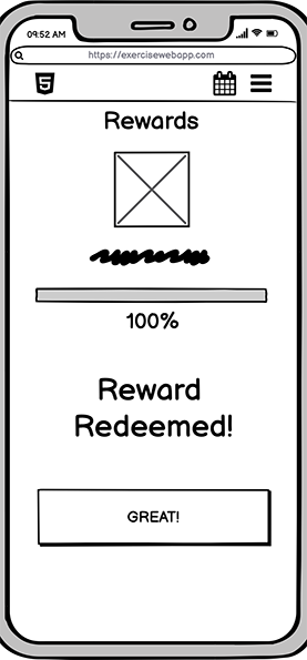 Reward Redeemed wireframe