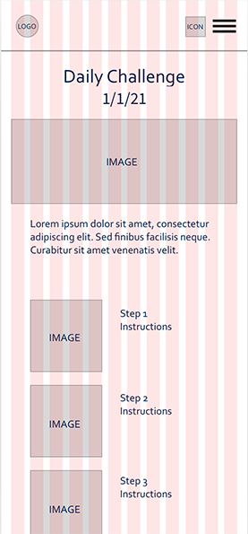 Daily Challenge wireframe