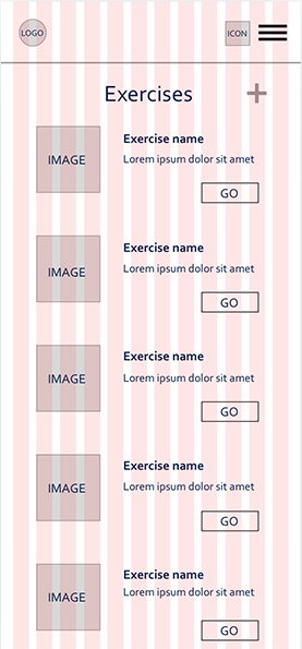 Exercises wireframe