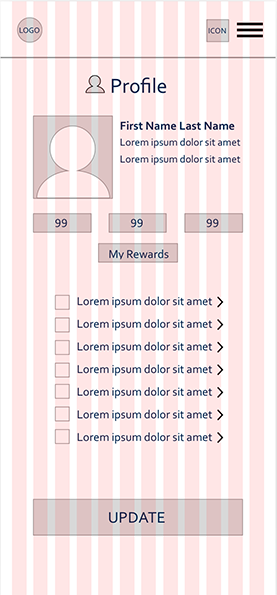 Profile wireframe