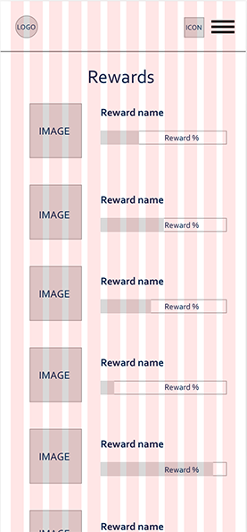 Rewards wireframe