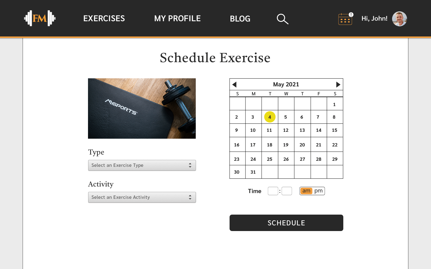 Schedule Exercise