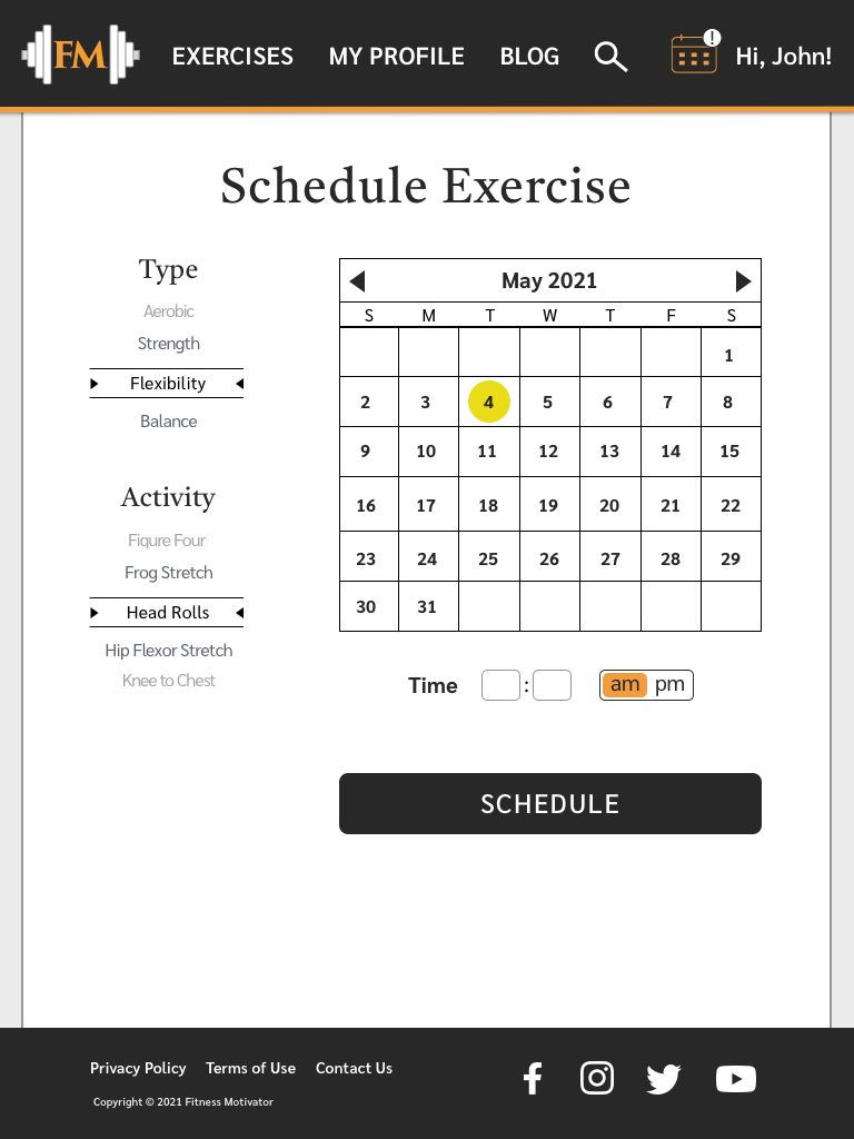 Schedule Exercise